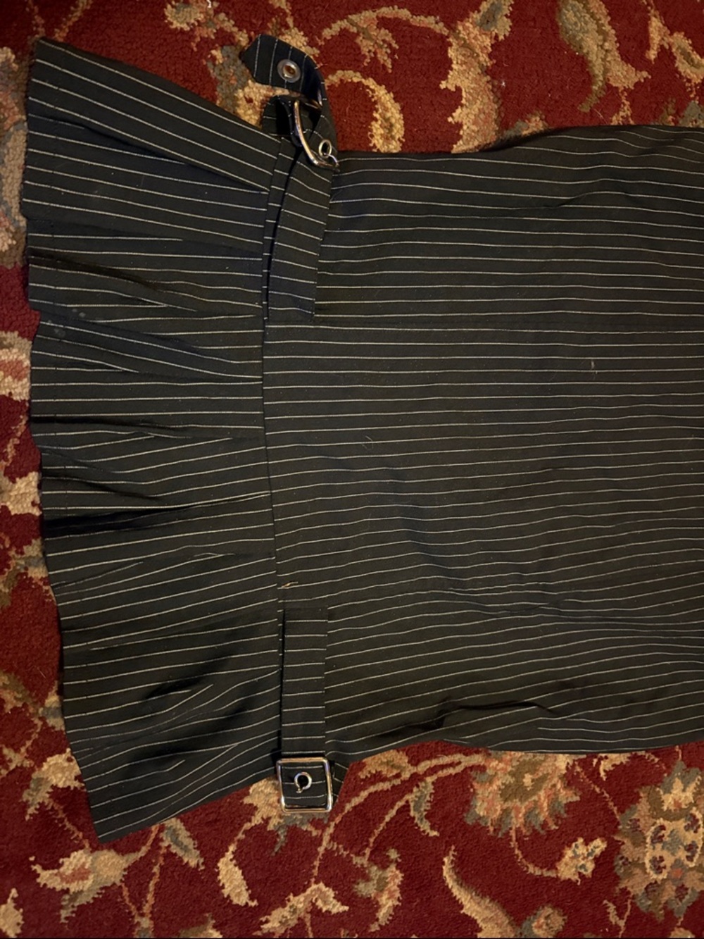 Lip Service Gangsta Pranksta vintage Black Pinstripe Pencil hobble Skirt - Picture 3 of 6